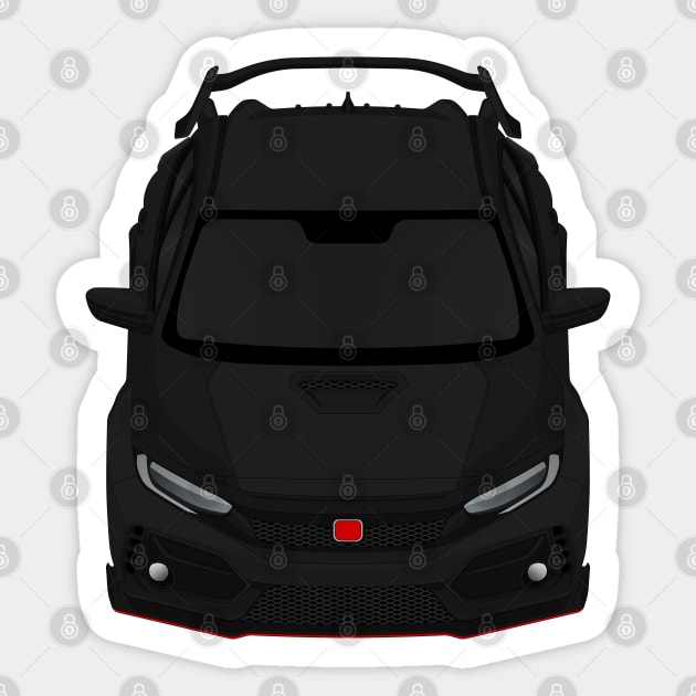 Civic type R Black Sticker by VENZ0LIC